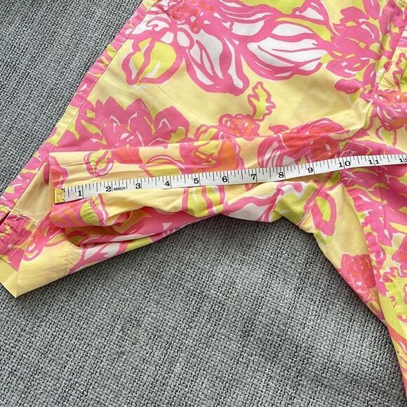 Lilly Pulitzer Shorts Womens Size 2 Resort‎ Fit Yellow Pink Floral - Picture 4 of 7